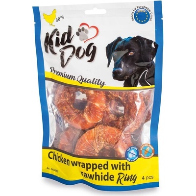 KIDDOG kuraciecí masíčko na buvolím 9 cm kroužku 4 ks/bal.