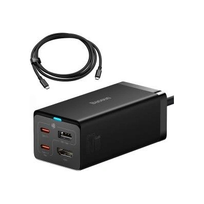 Baseus GaN5 Pro Wall Charger 2xUSB-C + USB + HDMI, 67W (black)