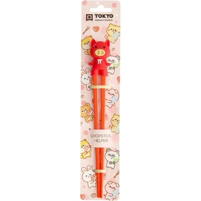 Tokyo Design Studio Dětské hůlky Pig Red 22 cm