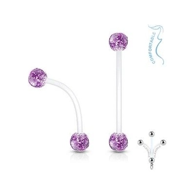 Šperky4U pružný těhotenský piercing do pupíku WP0021-A