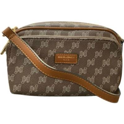 David Jones sportovně-elegantní kabelka ch21093 cognac hnědá
