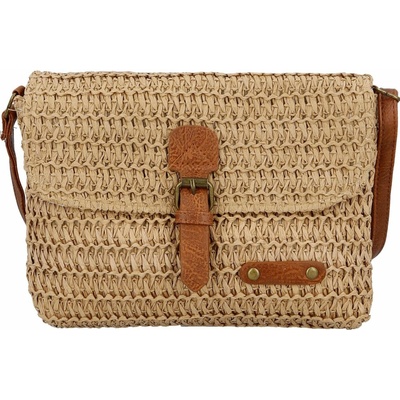 Dámská pletená crossbody kabelka Olive Boho tmavě béžová