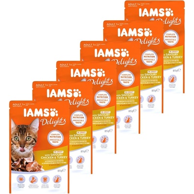 Iams Котка пиле и пуйка 6 x 85 г