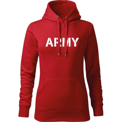 Waragod dámska mikina s kapucňou army červená