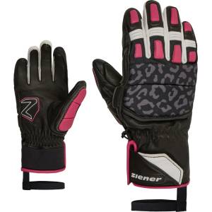 Ziener Детски ръкавици Ziener Kid's Lonos-Z AS PR Gloves - Black. Pop Pink - размер 6, 5 (EU) (202-8640-0218)