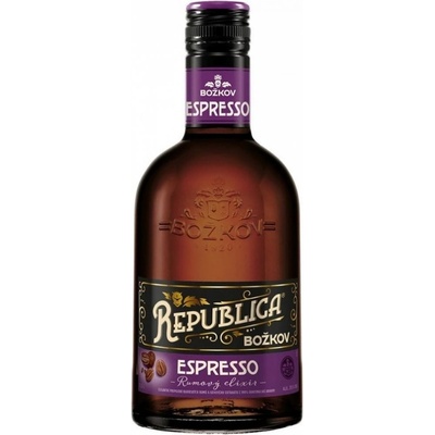 Božkov Republica Elixír Espresso 35% 0,5 l (holá láhev)