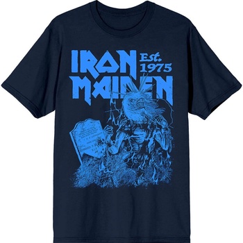 Iron Maiden Риза Est. 1975 Life After Death Stamp Unisex Navy Blue M (IMTEE203MN02)