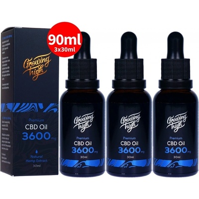 Growing High CBD olej 3600 mg 30 ml 3 ks