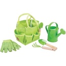 Bigjigs Toys zahradní set nářadí v plátěné tašce zelená