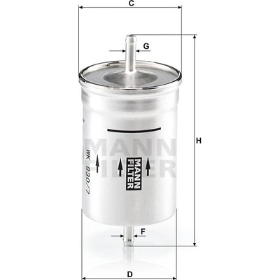 MANN FILTER Palivový filter WK 830/7