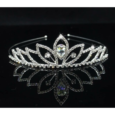 Naishide Jewelry slavnostní korunka do vlasů CRYSTAL stříbrná – Zboží Mobilmania