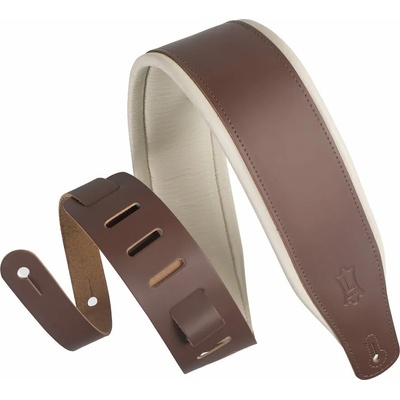 Levy's Amped Leather Brown Каишка за китара (M26PD-BRN_CRM)