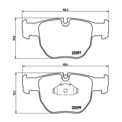 BREMBO Sada brzdových platničiek kotúčovej brzdy P44012