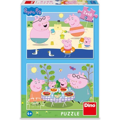 Dino Peppa Pig Na dovolenke 2x48 dielov