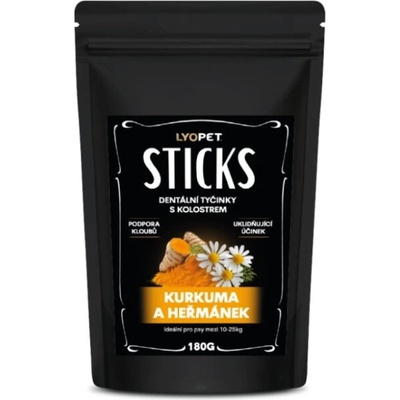 Lyopet Dental Sticks Turmeric & Camomille Medium 180 g