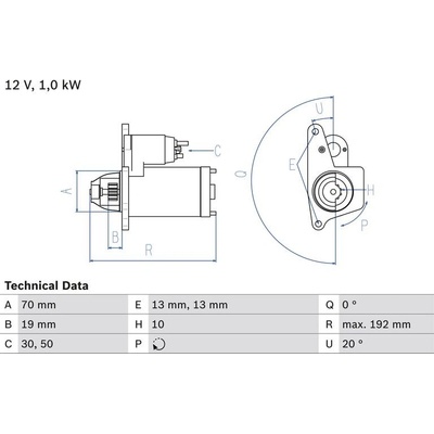 BOSCH 0 986 025 690 Startér (0986025690)