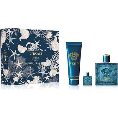 Versace Eros Подаръчен комплект за мъже Размер EDT 100 ml + EDT 5 ml + 150 ml душ гел