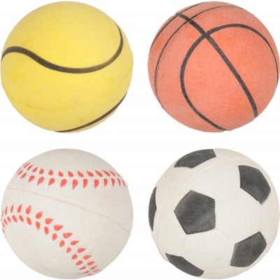 Flamingo Toy Alvin Football Multiple colours - играчка за куче, гумена топка - различни цветове, 6 см - 1 бр, Белгия - 501206