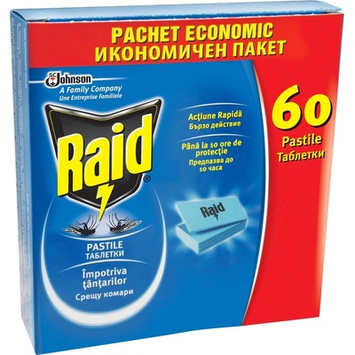 Raid Таблетки против насекоми, Двойни, 60 броя
