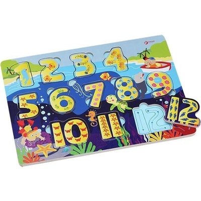 Classic World Дървен пъзел за деца с числа (3548)