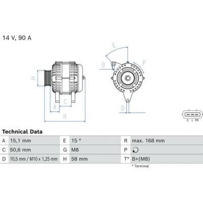 generátor BOSCH 0 986 085 060