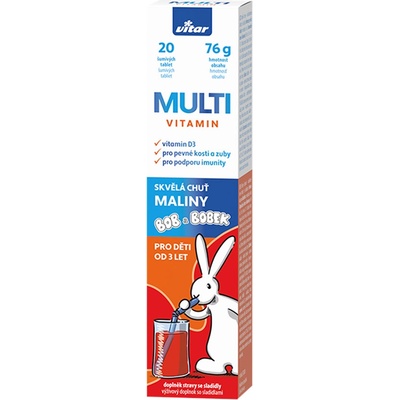Vitar Kids Bob a Bobek Multivitamin 20 šumivých tablet