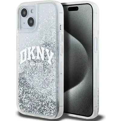 DKNY Кейс DKNY Liquid Glitter Big Logo за iPhone 15 / 14 / 13, бял (3666339270896)