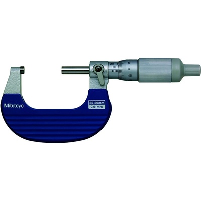 MITUTOYO Mikrometr třmenový analogový 25-50/001 mm s bubínkovou řehtačkou mitu-102-702
