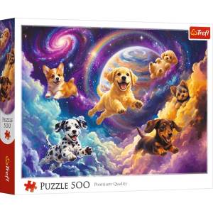 Trefl Пъзел Trefl от 500 части - Космически кученца (37568)