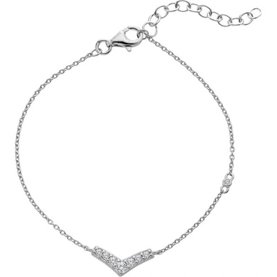 Hot Diamonds Půvabný stříbrný náramek s diamantem a topazy Lustre DL720