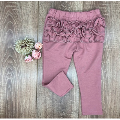 Baby Powder Handmade Legíny s volánky na zadečku růžové růžová