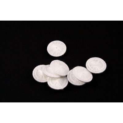 Gombík nitený - biela - priemer 1,9 cm