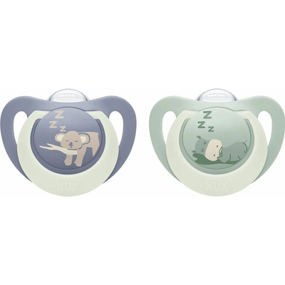 Nuk First Choice Night Cumlík 2 ks Hippo/koala