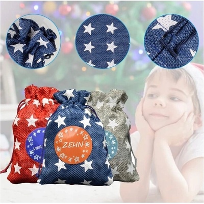 Bedee 24 KS DIY ADVENTNÝ KALENDÁR VRECKÁ NA DARČEKY
