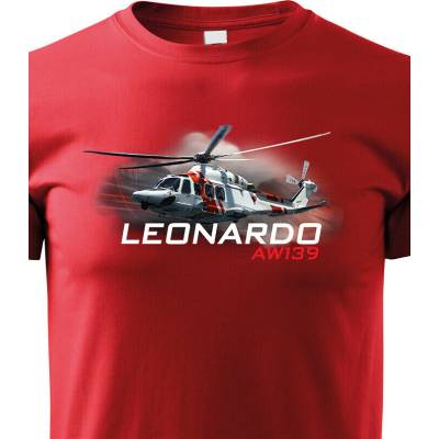 Dětské tričko Leonardo AW139 ČervenáCanvas Dětské tričko Bezvatriko.cz 3235