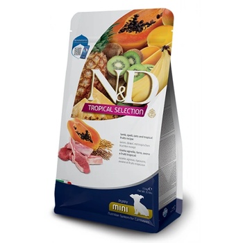 Image 1 of Farmina N&D Dog Grain Free Tropical Selection Puppy MINI Lamb and Tropical fruits - суха храна за подрастващи кученца от дребни породи с агнешко, спелта, овес и тропически плодове - 5 кг, Италия - PND0500065
