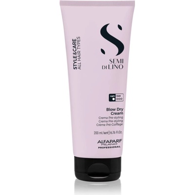 Alfaparf Milano Semi di Lino Style&Care Blow Dry Cream защитен крем ускоряващ изсушаването на коса със сешоар за всички видове коса 200ml