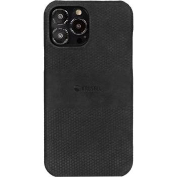 Krusell Гръб Krusell Leather Cover за Iphone 13 Pro - Черен (7394090624011)