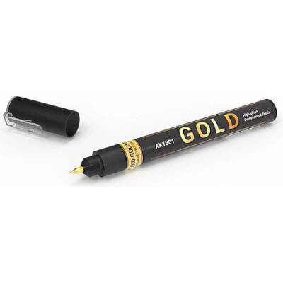 AK-Interactive Farbiaca fixka AK Gold metallic liquid marker zlatá