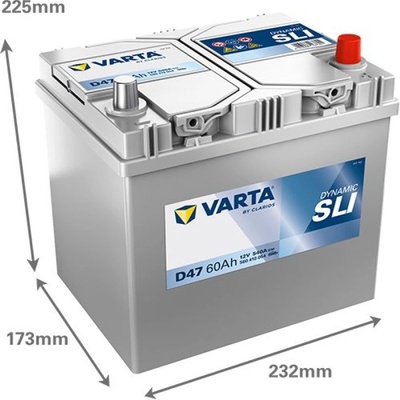 VARTA D47 Blue Dynamic 60Ah 540A right+ (560 410 054 3132)