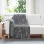 vidaXL Одеяло Тъмносиво 150 x 130 см 0.51 kg Мека вълна (42016829)