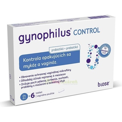 Gynophilus Control vaginálne tablety 1 x 6 ks