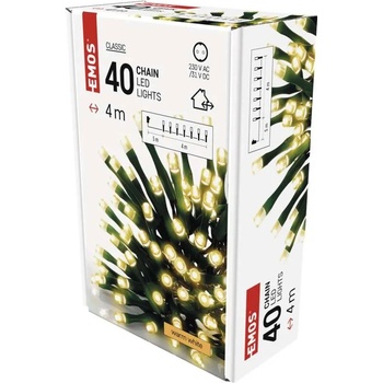 Emos D4AW01 40 LED řetěz 4 m venkovní i vnitřní teplá bílá časovač
