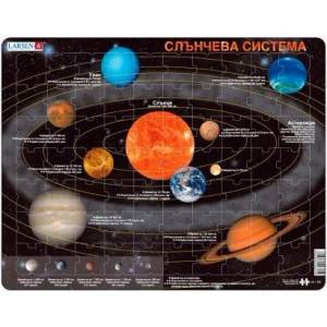 Larsen - Образователен пъзел - Слънчева система - 70 части (SS1)