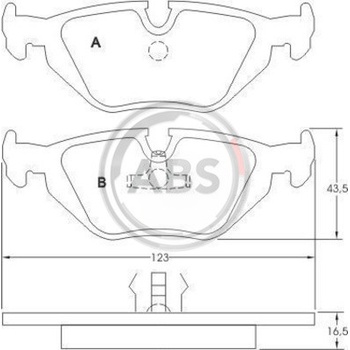 A.B.S. Sada brzdových platničiek kotúčovej brzdy 36824
