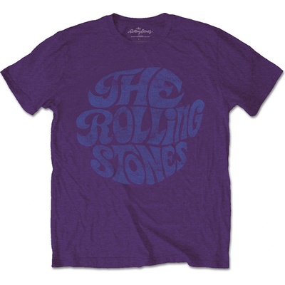 The Rolling Stones tričko Vintage 70s Logo fialové