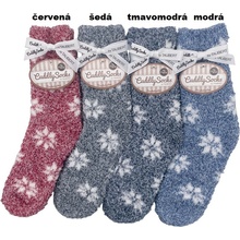 Dámske žinilkové ponožky Snow stars šedá