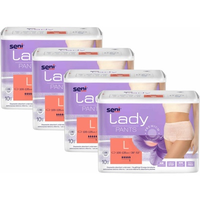 Seni Lady Pants Inkontinenčná spodná bielizeň L 4 x 10 ks