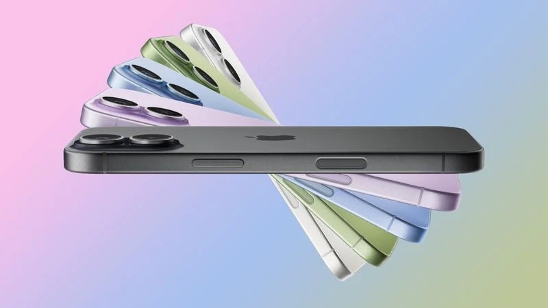 Apple iPhone 17 fekete, fehér, kék, zöld és lila színben Apple iPhone 17 fekete, fehér, kék, zöld és lila színben