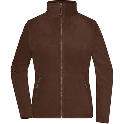 James&Nicholson dámska fleecová mikina JN781 Brown